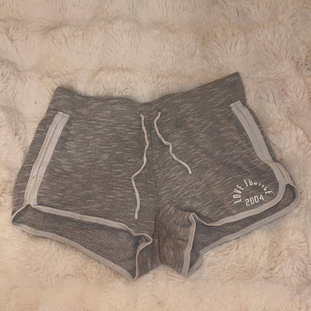 Light gray mini shorts